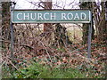 TG1208 : Church Road sign by Geographer