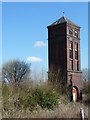 SJ7496 : Hydraulic tower, Barton Locks by Christine Johnstone