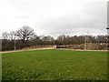TQ1157 : Grass area beside Cobham Service stations by Paul Gillett