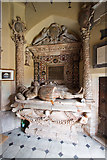 SJ7038 : St Chad's church, Norton-In-Hales - monument to Sir Rowland Cotton & wife by Mike Searle