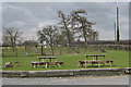 Picnic tables at The Whole Hogg