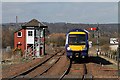 A train coming into Montrose Railway Station