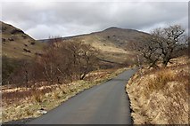 NS3397 : Single track road in Glen Douglas by Dorothy Carse