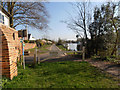 Thames Path is joined by an estate road