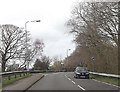 B3354 at railway bridge at Boorley Green