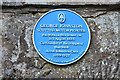 NT1451 : Blue plaque for George Johnston, West Linton by Jim Barton
