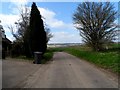 Minor road from Great Offley drops towards Lilley Bottom