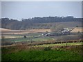 Telephoto shot of bend in A505 seen from near Great Offley