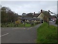 Car park and beer garden of the New Inn, Sampford Courtenay