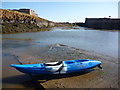 NT6879 : Coastal East Lothian : Blue Kayak At Broad Haven, Dunbar by Richard West