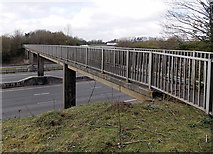 SU3075 : Motorway services footbridge, Membury by Jaggery