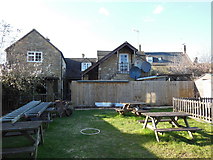 SP1438 : The beer garden at the Volunteer Inn, Chipping Campden by Ian S