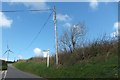 Gipsy Corner and wind turbine on Swindon Down