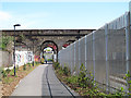 Cycle path alongside the Overground