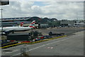 TQ0875 : Heathrow terminal 1: looking back towards the terminal from one of the protruding gate areas by Christopher Hilton