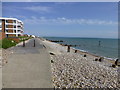 Bollards on path  near the southern end of Shore Road East Wittering