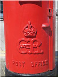 TR3864 : Edward VIII postbox, Harbour Parade, CT11 - royal cipher by Mike Quinn