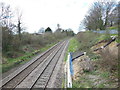 The railway line at Ryeford, west bound