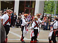 Morris dancers on the Grand Union Canal towpath #2