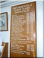 St Mary, Redlynch: incumbency board