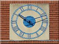 The clock on Guildford station entrance buildings