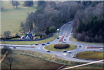 NS2173 : Bankfoot Roundabout from Idzholm Hill by Thomas Nugent