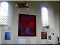 TQ3508 : Art exhibition, St. Laurence, Falmer by nick macneill