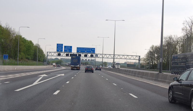 M25 Junction 28 for A12 © Julian P Guffogg :: Geograph Britain and Ireland