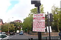 TQ3369 : House Music event advertisement, Upper Norwood by Christopher Hilton