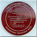 Transport Trust plaque, Hythe Pier