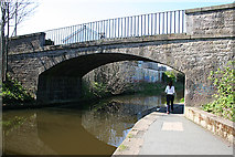NT2371 : Old Canal Bridge at Meggetland by Anne Burgess
