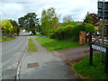 Looking west along Kiln Lane to the roundabout at Cores End