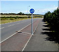 Cycle lane and pedestrian lane alongside Pentir y De near Rhoose