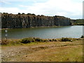 Cliff and lake near Rhoose Point