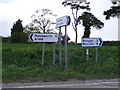 TM3686 : Roadsigns on the A144 Stone Street by Geographer