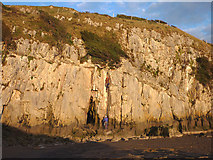 SD4573 : Evening climbing at Jack Scout Crag by Karl and Ali