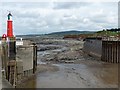 ST0743 : Entrance to Watchet Harbour at low tide by Robin Drayton