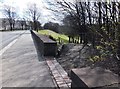 Entrance to the walk along the River Leven