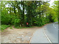 Two footpaths meet on the western side of West End Lane