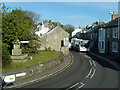 Corner by war memorial, Lelant