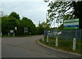 Entrance to recycling centre on Crow Piece Lane