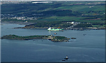 NT2081 : Oxcars lighthouse, Inchcolm and Braefoot Bay from the air by Thomas Nugent