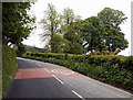 End of the 30mph speed limit at the eastern edge of Abergavenny