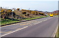 Bus and bus stop near the A487 north of  Penygroes