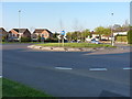 A mini roundabout on the Hednesford Road