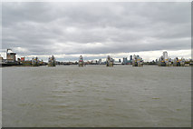 TQ4179 : Approaching the River Thames Flood Barrier by David Dixon