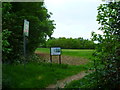 Entrance and notice at Iver Heath Fields