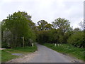 TM3884 : Becks Green Lane & footpath to Great Wood & Ringsfield Road by Geographer