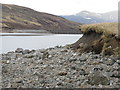 NH3370 : Low water at Loch Glascarnoch by M J Richardson