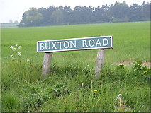TG1523 : Buxton Road sign by Geographer